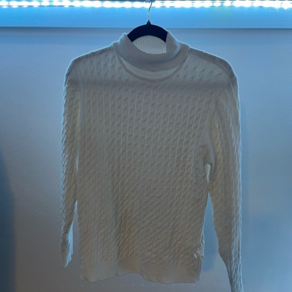White Turtleneck Sweater